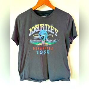 Black Graphic T-Shirt with Colorful Print